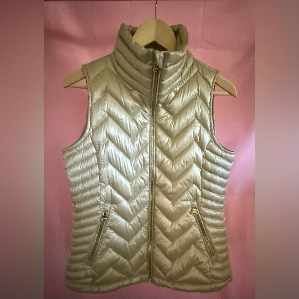 Calvin Klein Metallic Quilted Vest